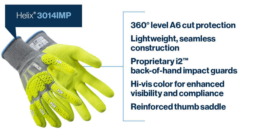 See the key benefits of the Helix 3014IMP safety glove from HexArmor. 