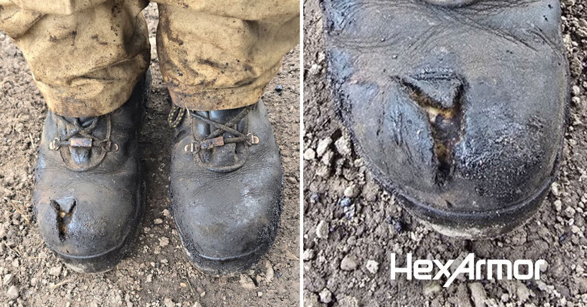 HeatArmor after near miss-incident with a screed operator. 