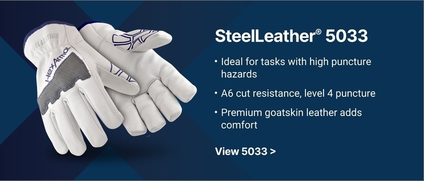 steel leather 5033 safety glove