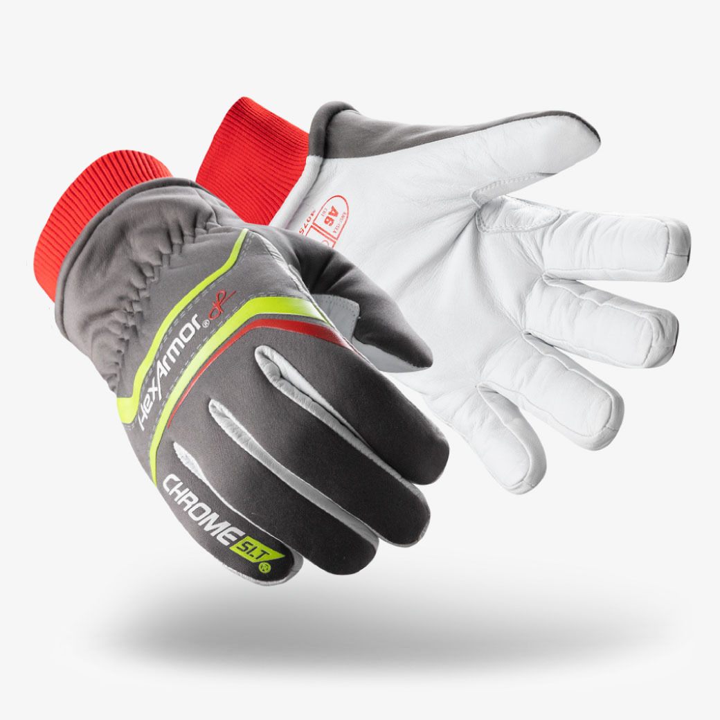 Pair of Chrome SLT 4075W extreme cold weather gloves as they might appear on your hands.