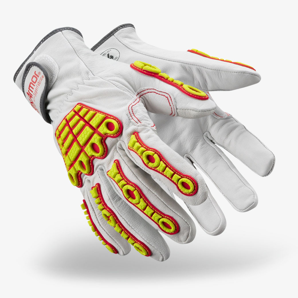 Pair of Chrome Series 4086 winter impact gloves as they might appear on your hands.