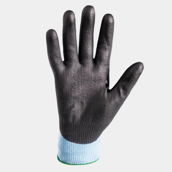 Palm view of Helix 3020 abrasion-resistant gloves, showcasing the polyurethane coating.
