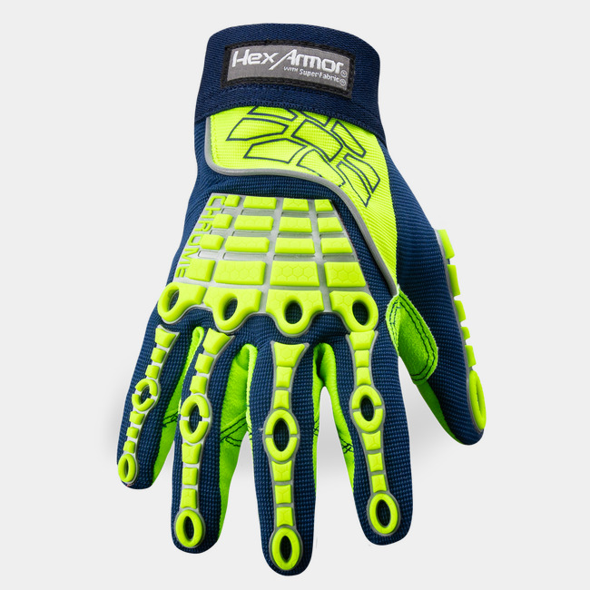 Back of hand view of Chrome Series 4027 showing proprietary impact guards.