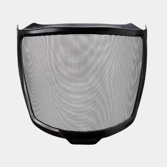 Mesh face shield replacement window shown from the front. 