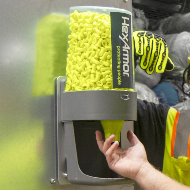 Turn2 refillable earplug dispenser under image