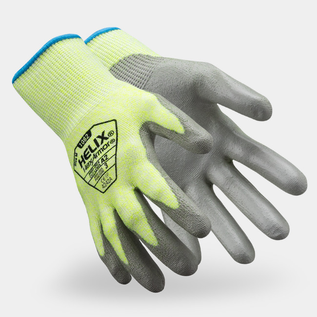 The Helix 1082 safety gloves as they might appear on your hands.