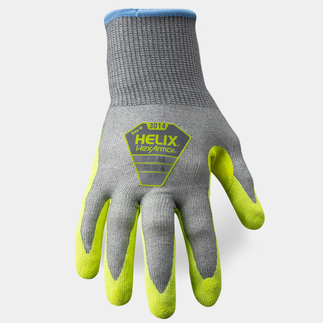 Back-of-hand view of the Helix 3014 eco-friendly knit work glove.
