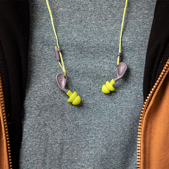 simpleFit reusable guided earplugs // corded frontview image