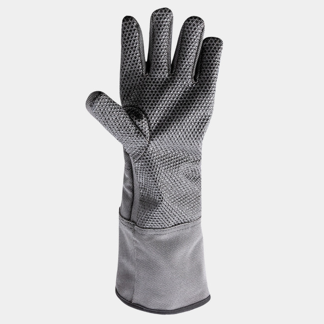 Palm view of Hercules 400R6E highly cut resistant gauntlet style gloves.