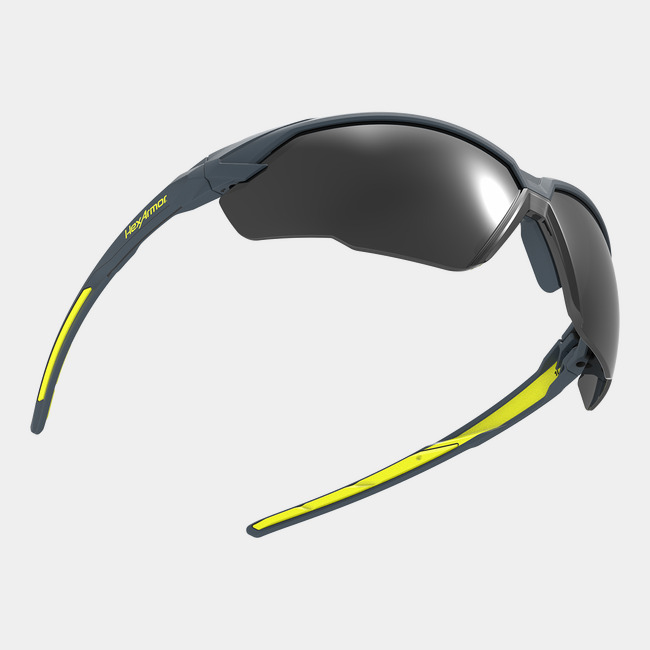 NX1 weld shade safety glasses showcasing the wide field of vision.