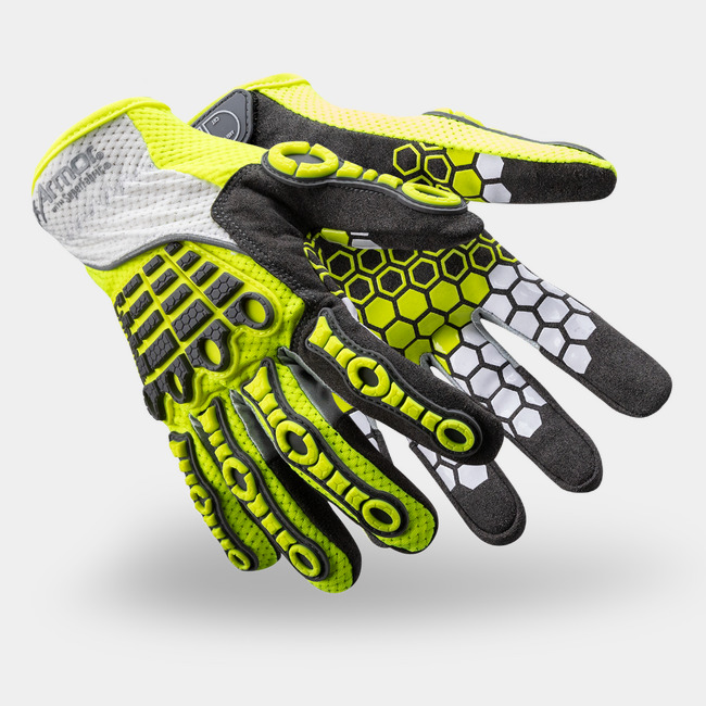 A pair of Chrome Oasis® 4035IMP breathable impact-resistant work gloves as they might appear on your hands.