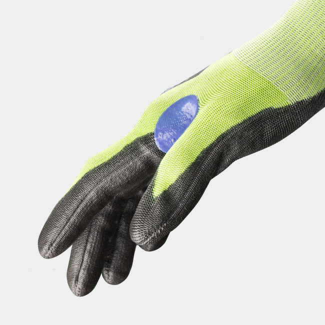 Side view of Helix 3060 hi-vis work gloves.