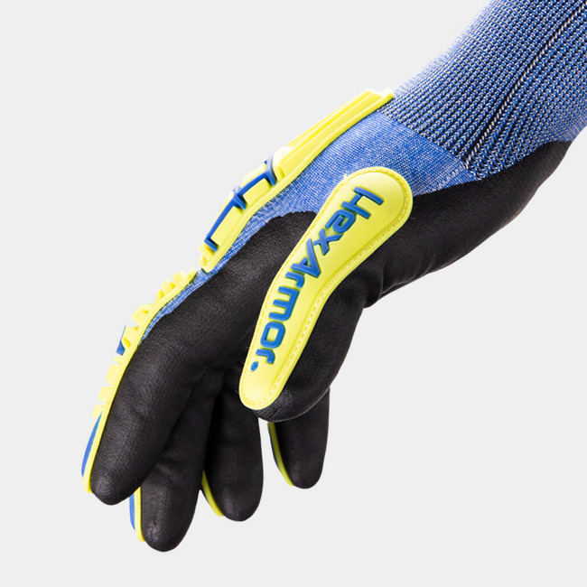 Side view of Helix 3015 impact gloves, showcasing the seamless knit.