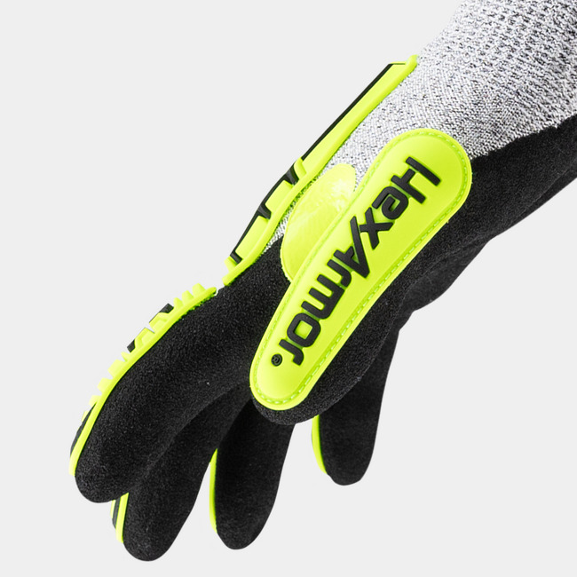 Side view of the Helix 1075IMP cut-resistant gloves. 
