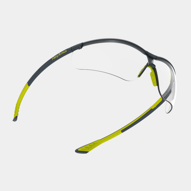 VS250 premium safety glasses showcasing the optical clarity of the lenses. 