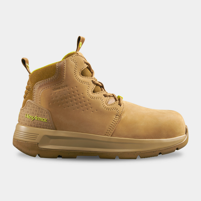 Xtend tan work boot with composite safety toe as it might appear right out the box.