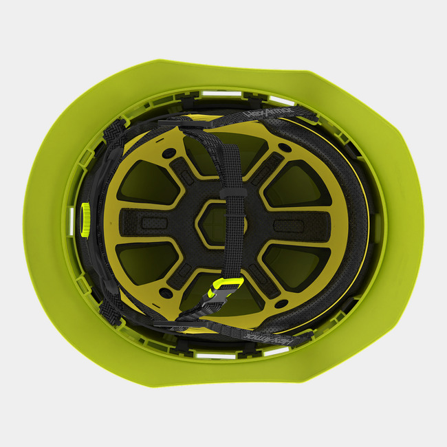 Ceros XT400 with Mips safety system in hi-vis yellow suspension image