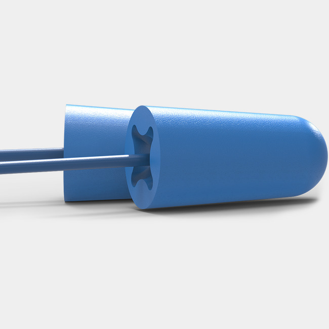 accuFit detectable disposable earplugs // corded sideview image