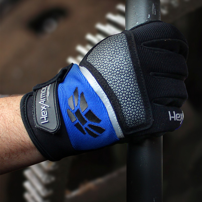 Hand wearing the Chrome Series 4018 cut and abrasion resistant glove holding a slippery pipe.
