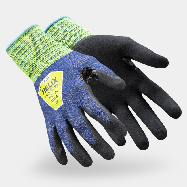 Helix 3051 gloves shown side by side as they might appear on your hands.