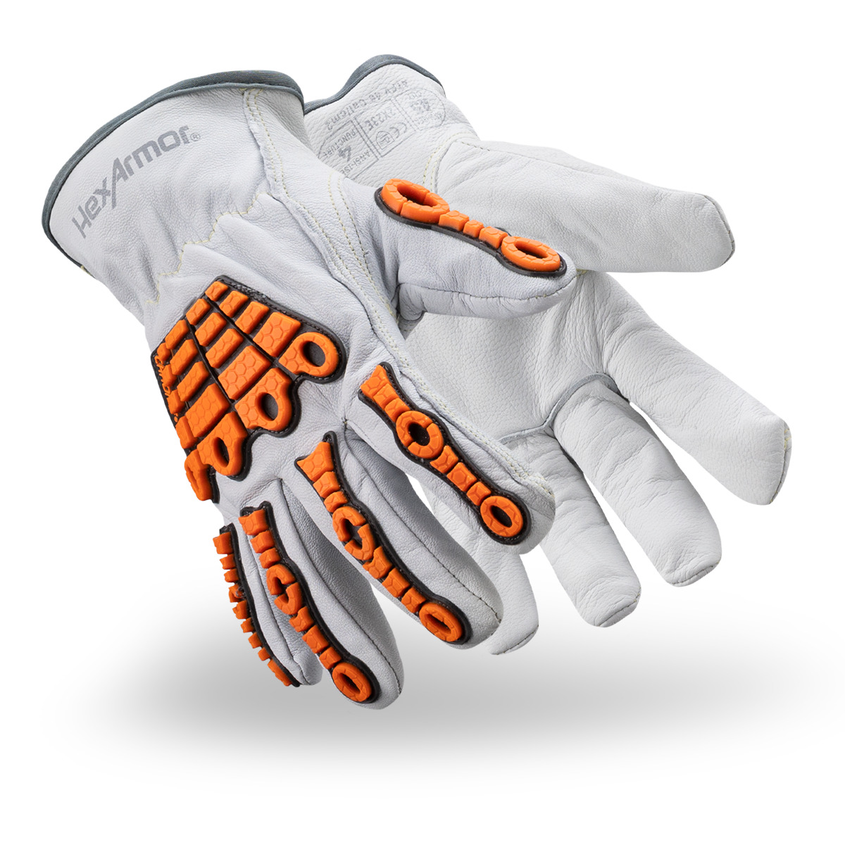 Chrome SLT 4060 arc flash resistant safety gloves shown as they might appear on your hands.
