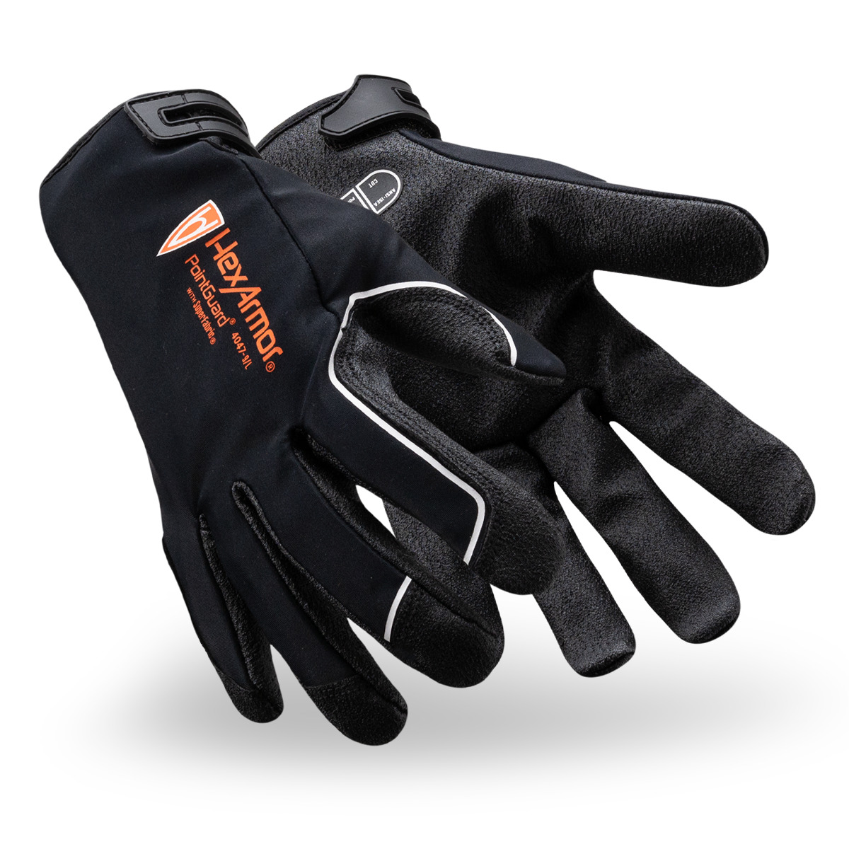 View of PointGuard 4047 needle-resistant gloves as they might appear on your hands.