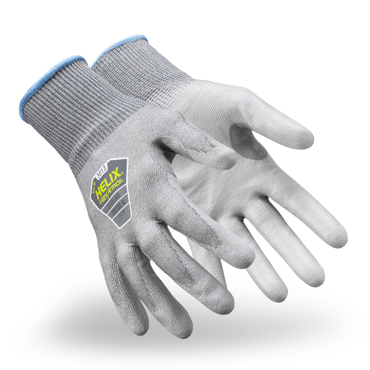 View of the Helix 3013 eco gloves side by side as they might appear on your hands. 