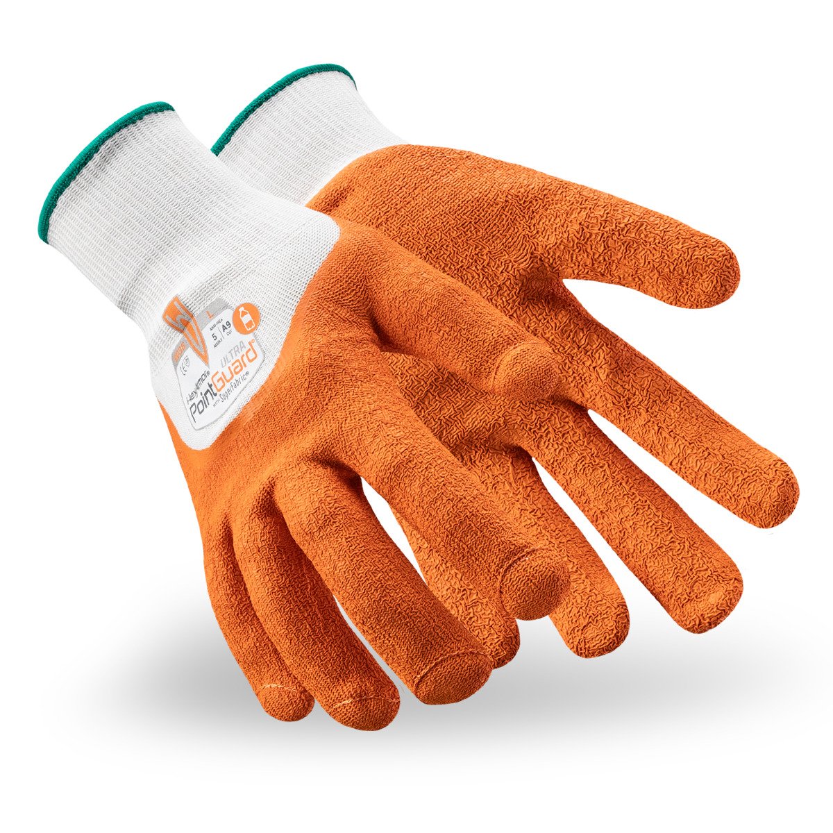 View of PointGuard Ultra 9035 needle-resistant work gloves as they might appear on your hands.