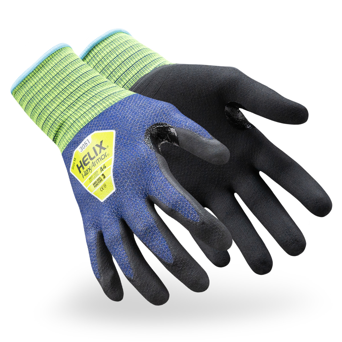 Helix 3051 gloves shown side by side as they might appear on your hands.