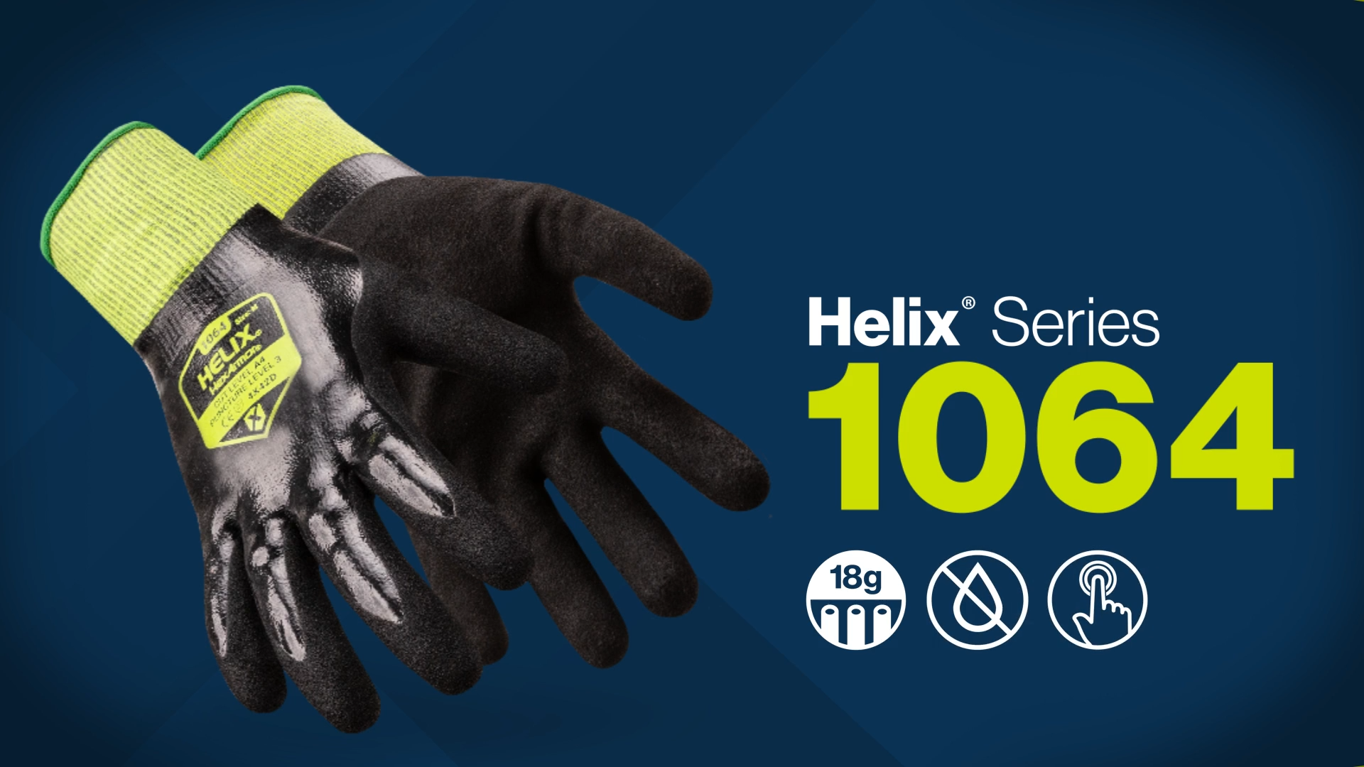 Helix® Series 1064 - Seamless coated safety gloves by HexArmor®